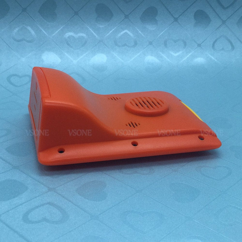 [Australia] - Spanish Talking LCD Digital Alarm Clock for Blind or Low Vision with Big Time Display and Lound Talking Voice (Orange) Orange 