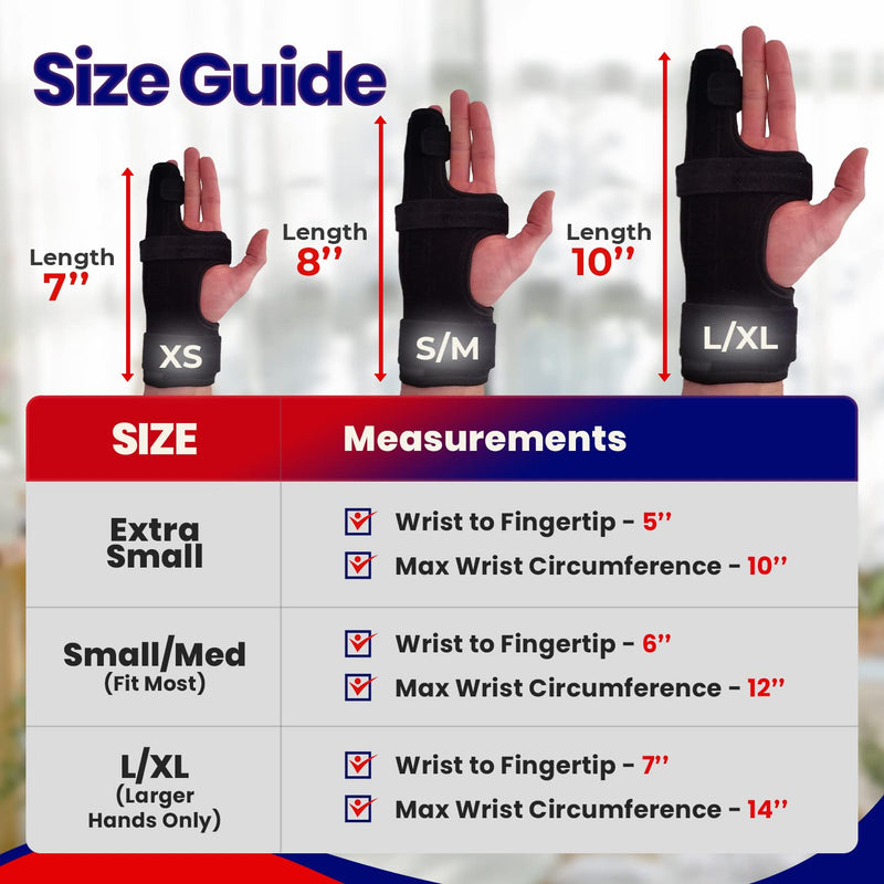 [Australia] - Metacarpal Finger Splint Hand Brace – Pinky Finger Splint For Boxer Fractures, Broken Ring, Little Finger Cast, Trigger Finger Immobilizer Straightener, Ulnar Gutter Splint Support Left - Small/Med Small/Medium (Pack of 1) 