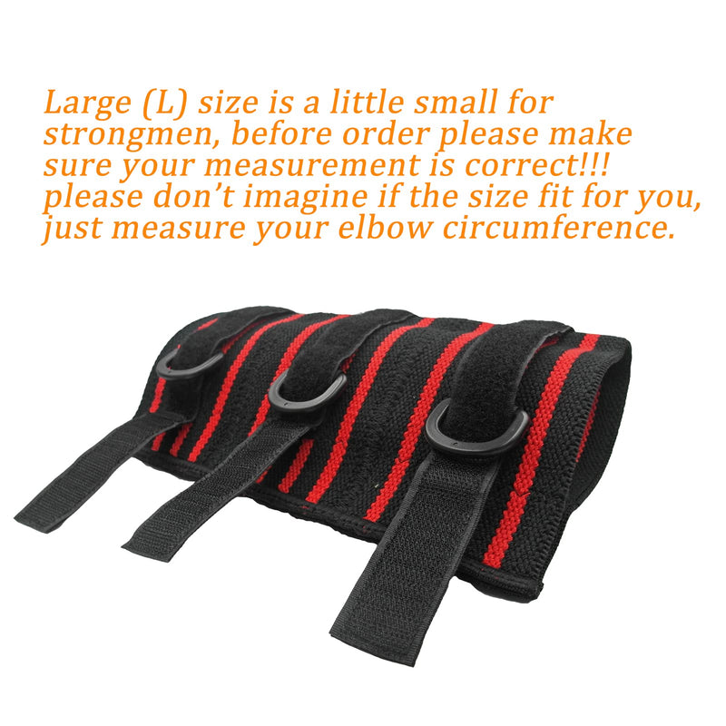 [Australia] - Laxmedi Elbow Sleeves Weight Lifting, Pair of Compression Elbow Brace Support Strong Powerlifting Sleeve Strap for Protect Arms Tricep Tendonitis Workout Strongman Gym(X-Large) X-Large 