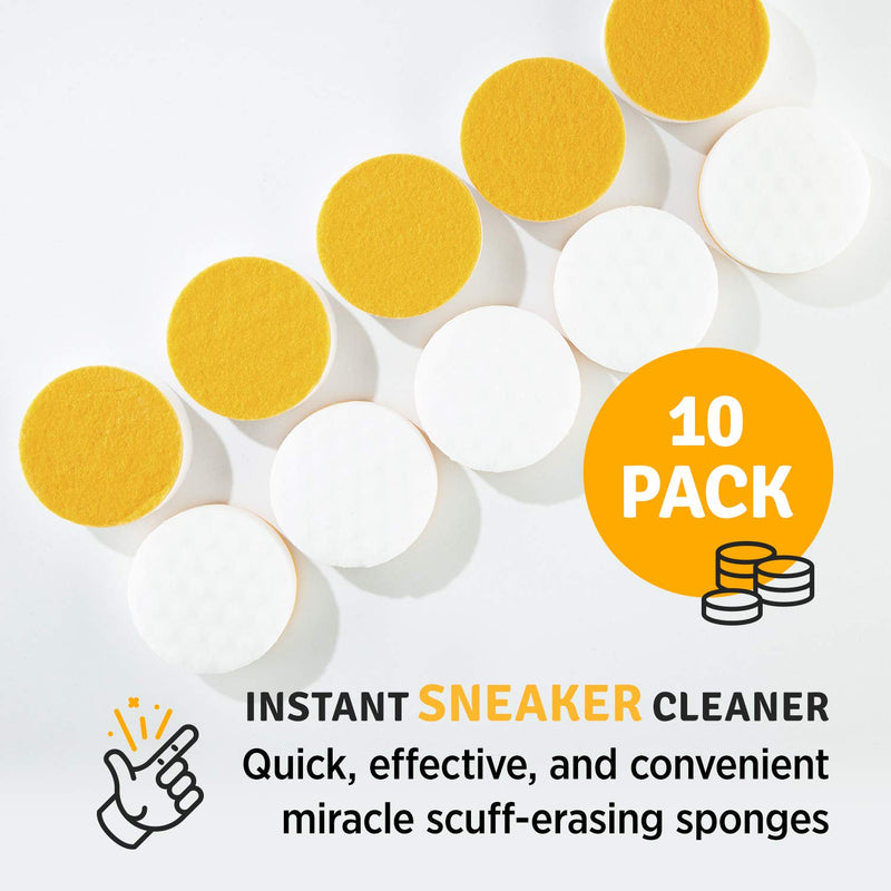 [Australia] - SneakERASERS Instant Sole and Sneaker Cleaner, Premium Dual-Sided Sponge for Cleaning & Whitening Shoe Soles (10 Pack) 