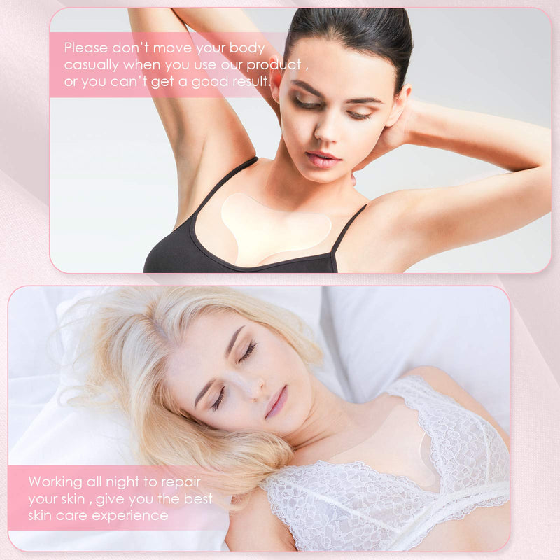 [Australia] - 2 Pieces Reusable Silicone Chest Pads, Decollete Pads Chest Wrinkle Pads Anti Wrinkle Remover for Preventing Wrinkles and Smoothing Skin 