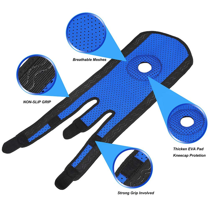 [Australia] - KGONE Knee Brace Support with Anti-Slip Design, Fully-Adjustable Neoprene Brace-Support for Sports, Arthritis Pain Relief, Joint Pain, Tendonitis, Meniscus Tear, Basketball, Running, Men & Women 