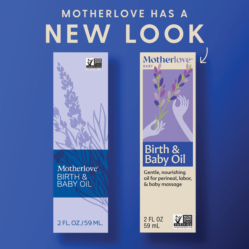 [Australia] - Motherlove Birth & Baby Oil (2 oz) Gentle Lavender-Infused Oil for Perineal, Labor & Baby Massage—Non-GMO, Organic Herbs 