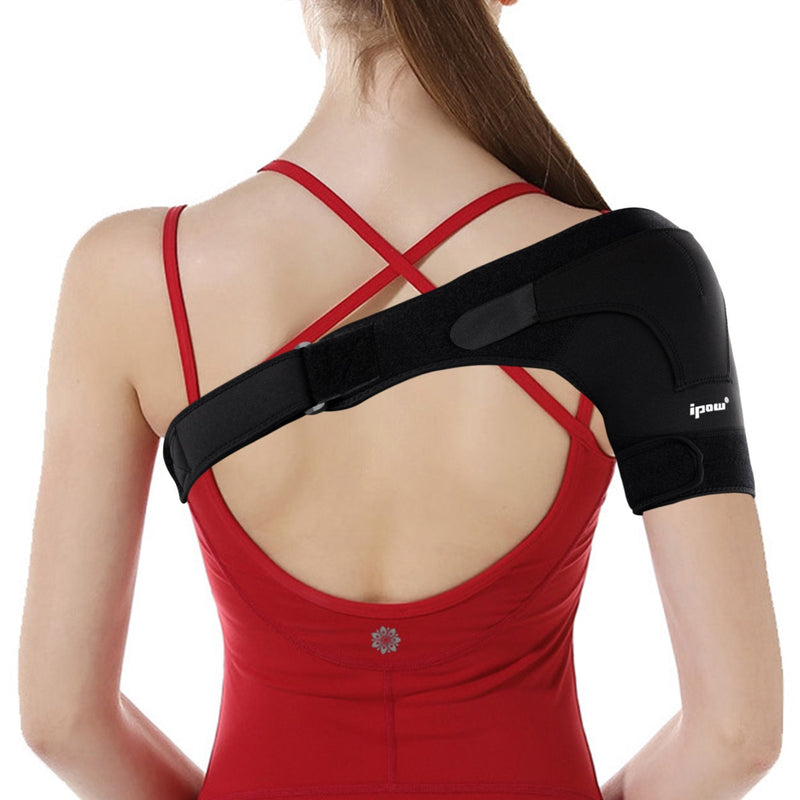 [Australia] - ipow Adjustable Unisex Shoulder Support Brace Strap Fits Left or Right Shoulder Helps Shoulder Stability - L Large 
