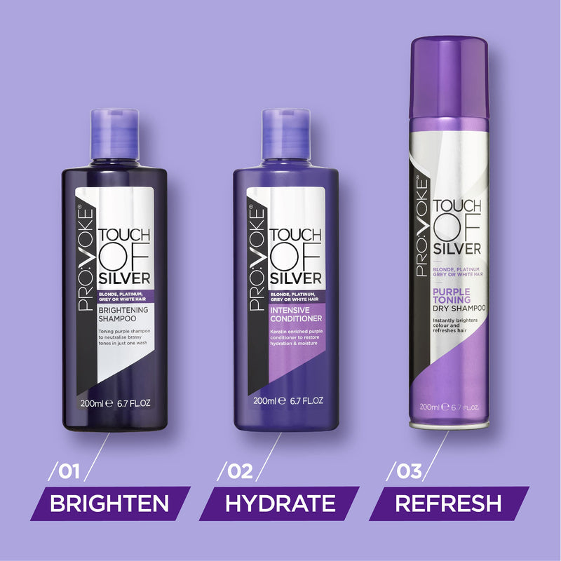 [Australia] - PROVOKE Touch Of Silver Purple Intensive Conditioner 150ml, Deeply Nourishes Blonde, Platinum, White or Grey Hair In Need of a Hydration Boost 150 ml (Pack of 1) 