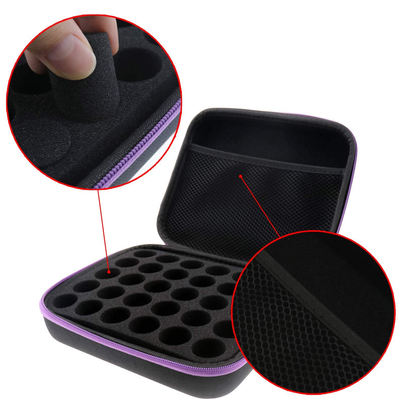 [Australia] - 30 Bottles Essential Oil Case 15 ML Perfume Box Travel Portable Carrying Holder Storage Bag for Traveling Carrying Aromatherapy 