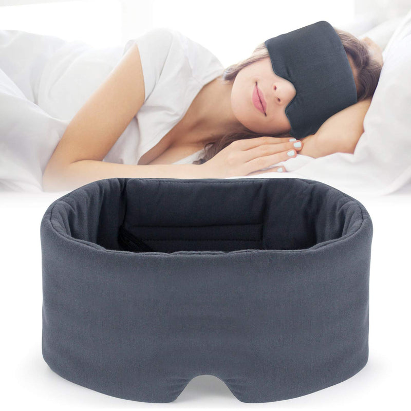[Australia] - Mavogel Sleep Mask - Skin Friendly Modal Material & Light Blocking Sleeping Mask for Home/Flight/Shift Work, Handmade, Fully Adjustable Strap, Full Eye Covers for Women/Men Sleeping (Dark Grey) Dark Grey 