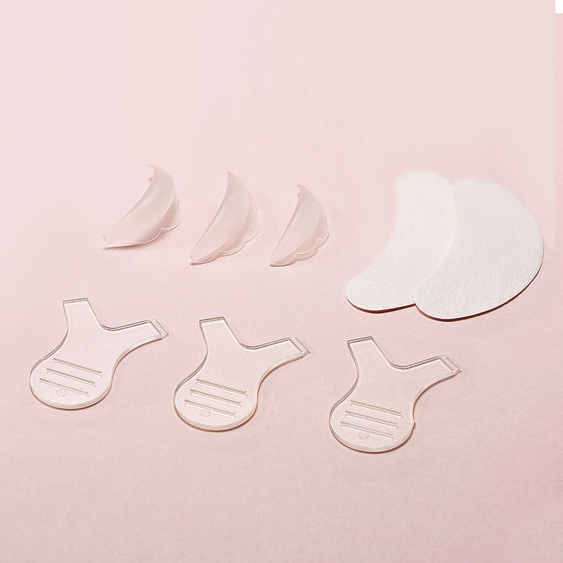 [Australia] - 48 Piece Silicone Eyelash Perming Curler (S, M, L), Eyelash Perm Silicone Pad, Lash Lift Rods Makeup Beauty Tool (White) White 