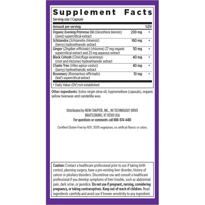 [Australia] - New Chapter Menopause Supplement, Estrotone with Evening Primrose Oil + Black Cohosh for Hormone Health Vegetarian Capsule, 30 Count Vegetarian Capsules 30 Count (Pack of 1) 