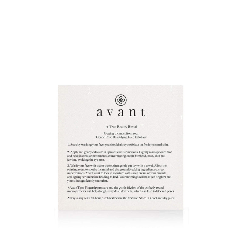 [Australia] - Avant | Rose Facial Exfoliant Peeling Scrub | Helps Soften Skin, Reduce Redness, Improve Radiance and Hydrate | Gentle Rose Beautifying Face Exfoliant | 1x 60ml 60 ml black 