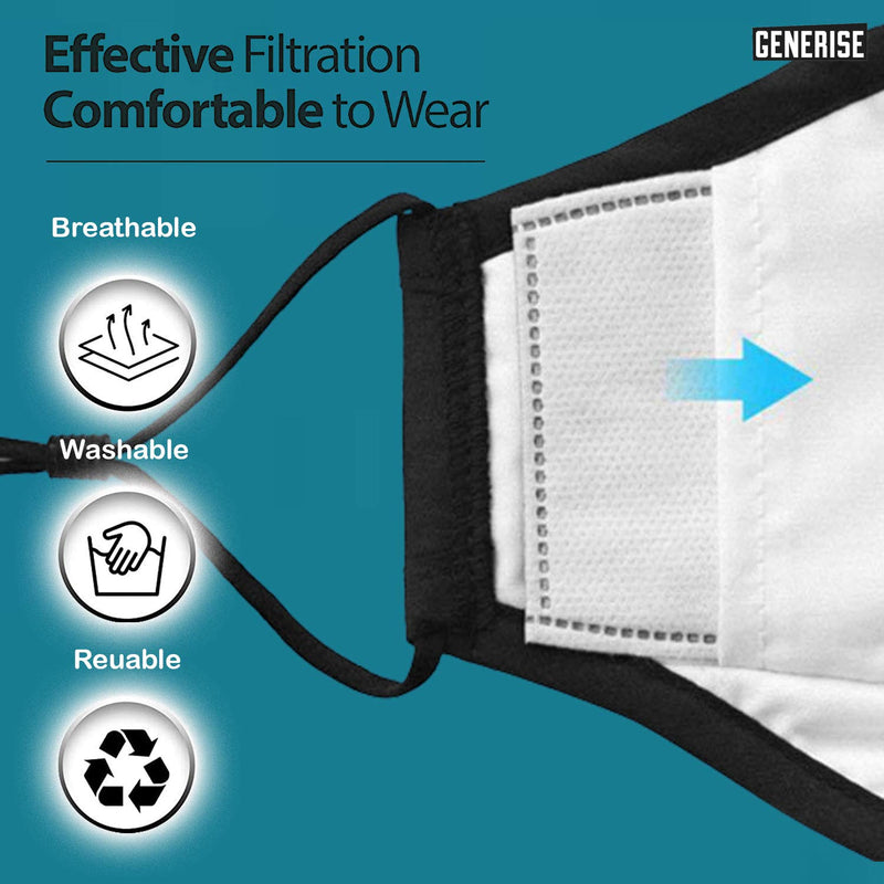 [Australia] - Face Mask Filter x50 GENERISE Filters for Face Masks UK Stock - Replaceable Carbon Activated Face Mask Filters 