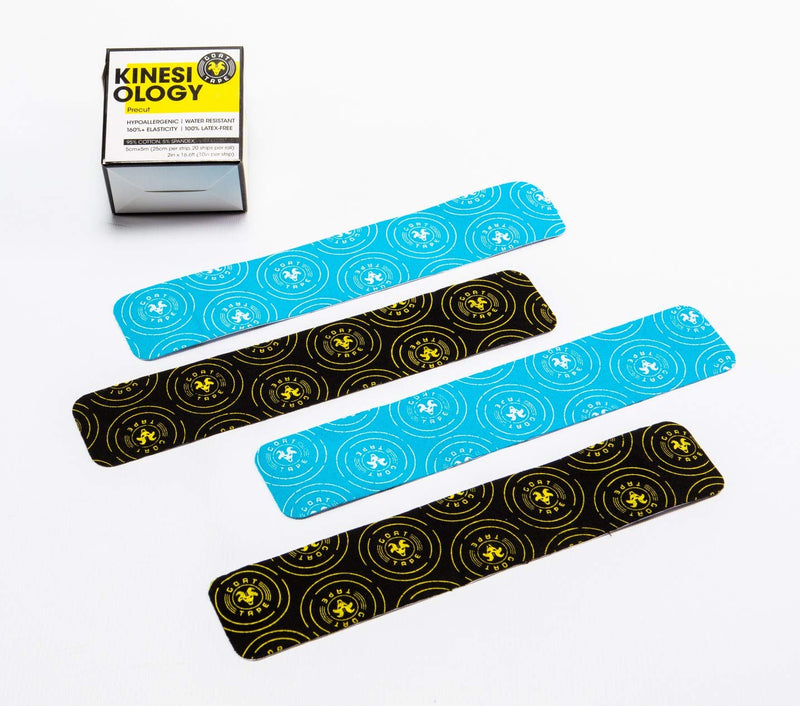 [Australia] - Goat Tape Kinesiology Tape, Pre-Cut Strips Black & Yellow 