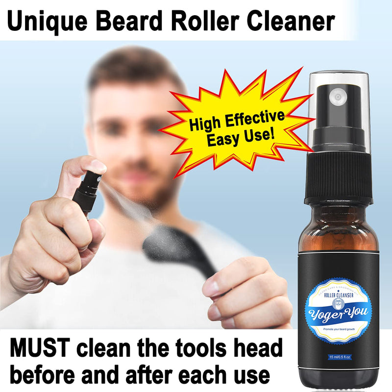 [Australia] - Beard Growth Kit,w/Beard Oil,Beard Roller,Roller Cleaner,E-Book,Beard Grooming Kit,Gift Set for Men,Beard Care Kit for Men Growing Growth Oil,Christmas Gifts for Men Dad Him Boyfriend Birthday 