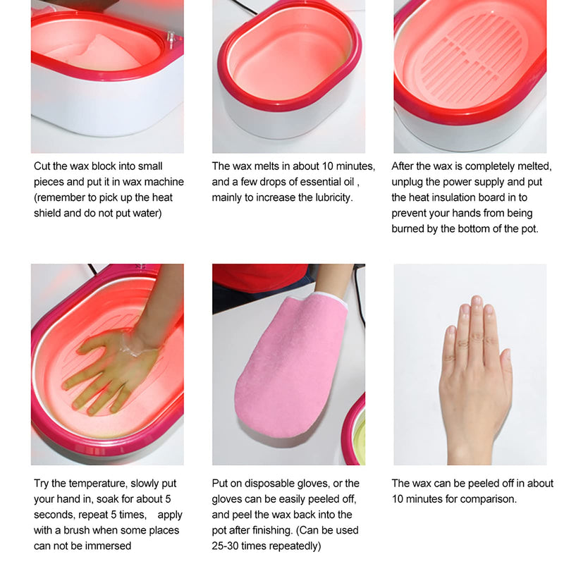 [Australia] - Pure Paraffin Wax, 2 Paraffin Waxes For All Nourishing Moisturizing Paraffin Bath Hand Foot Bath Wax Refill for Wax Bath, Good for Hands, Feet & Arthritis(Rose) Rose 