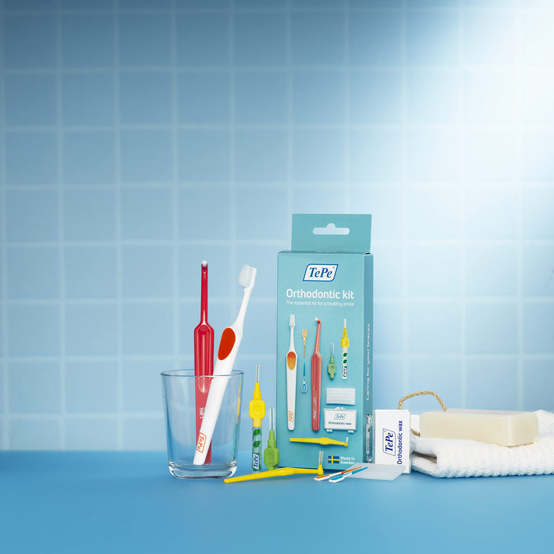 [Australia] - TEPE Orthodontic Kit, 10pcs Oral Care kit for Cleaning Braces and Implants, Interdental Cleaning Tools, Good for Teeth Cleaning Plaque Removal, Dental kit with Orthodontic Wax 