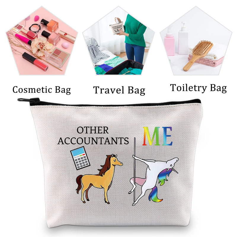 [Australia] - Accountant Gifts for Women Accountant Makeup Bag Other Accountants Me Unicorn Funny Accountant Gifts Accountant Bag 