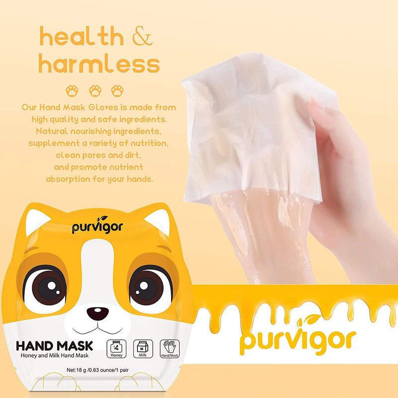 [Australia] - 3 Pack Hands Moisturizing Gloves, Hand Masks Hand Care Spa Treatment to Sooth, Serum Vitamins Natural Plant Extracts for Dry, Aging, Cracked Hands Intense Skin Nutrition Hand Care (Honey) Honey 