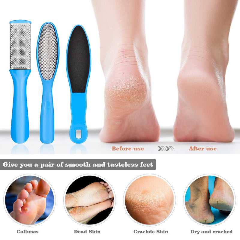 [Australia] - Pedicure Kits - Callus Remover for Feet, 23 in 1 Professional Manicure Set Pedicure Tools Stainless Steel Foot Care, Foot File Foot Rasp Dead Skin for Women Men Home Foot Spa Kit, Blue… blue23 
