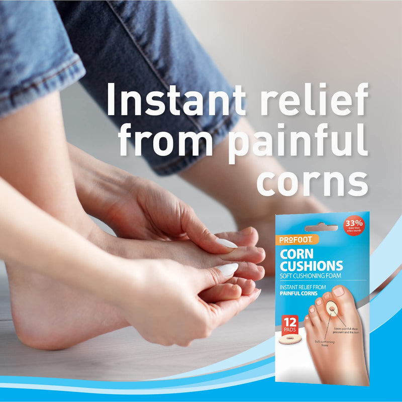[Australia] - Profoot Corn Cushions provides instant relief from pain caused by Corns or calluses soft cushioning foam- 2 Pack (24 Cushions) 32 g (Pack of 2) 