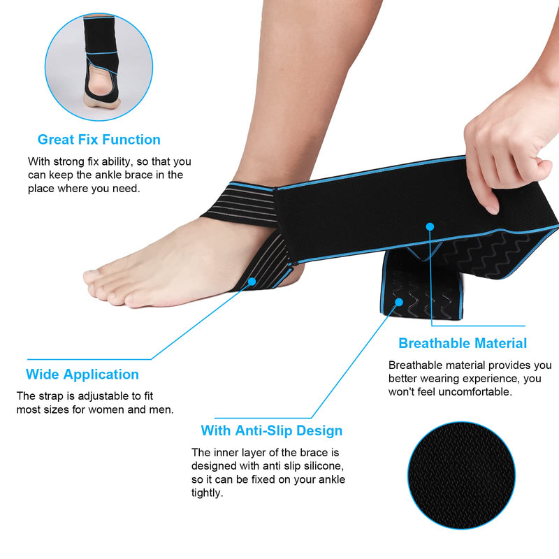[Australia] - Ankle Support,Ankle Brace for Men and Women, Adjustable Ankle Compression Brace for Sprained Ankles, Breathable Ankle Wrap for Running Volleyball Tennis 2 Blue 