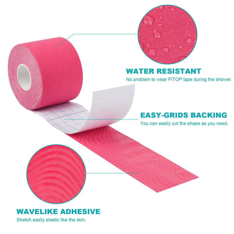 [Australia] - Pink Athletic Tape Kinesiology, Sports Tape for Injury Provides Stability to Muscle and Joint, Promotes Recovery and Support 