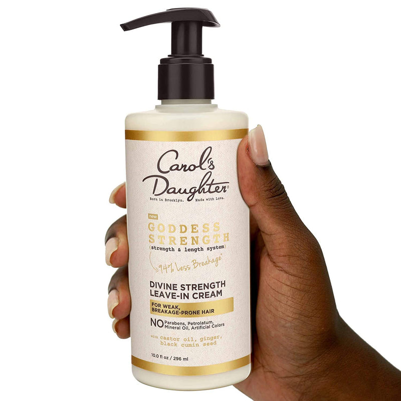 [Australia] - Carol’s Daughter Goddess Strength Leave In Conditioner with Castor Oil for Curly, Wavy, Natural Hair, Anti-breakage Treatment and Detangler, Add Moisture to Dry, Damaged Hair, 10 fl oz 