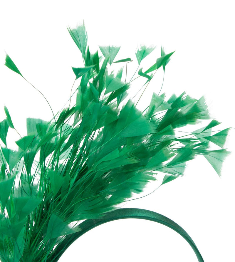 [Australia] - FELIZHOUSE 1920s Fascinator Feathers Headband for Women Kentucky Derby Wedding Tea Party Headwear Girls Flapper Headpiece #3 Green 