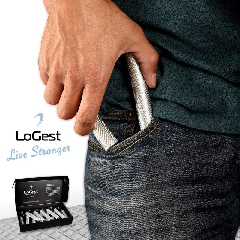 [Australia] - Logest Metal Hand Grip Strengthener 100LB-350LB No Slip Heavy-Duty Grip Strengthener with Gift Box, Great Wrist & Forearm Hand Exerciser, Home Gym, Hand Gripper Grip Strength Trainer Silver - 200LB 