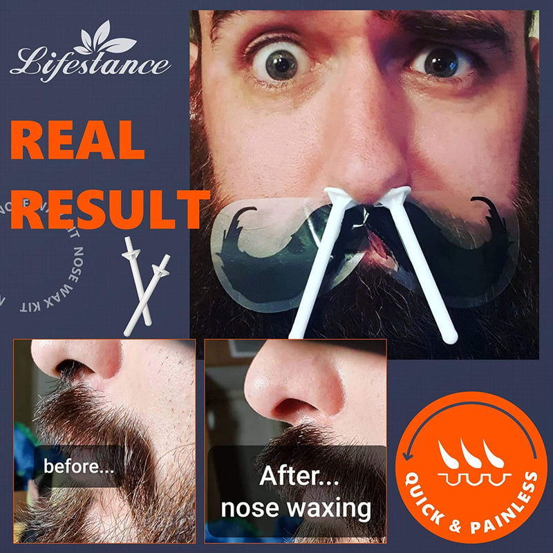 [Australia] - Lifestance Nose Wax Kit- Nose Waxing Kit for Men with 80g Nose Wax-Quick,Easy,Painless Nose Hair Wax Kit (15-20 Times Usage ) 