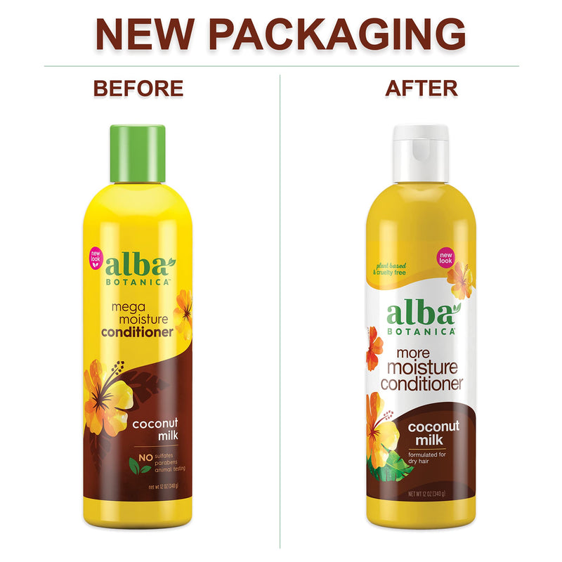 [Australia] - Alba Botanica More Moisture Conditioner, Coconut Milk, 12 Oz 12 Ounce (Pack of 1) 