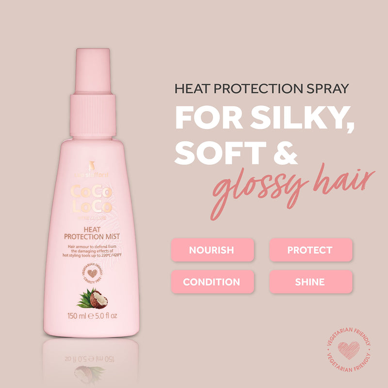 [Australia] - Lee Stafford Coco Loco & Agave Heat Protection Mist Hair Spray Anti-Frizz, Fade Protect, Anti-Static, Heat Defence 