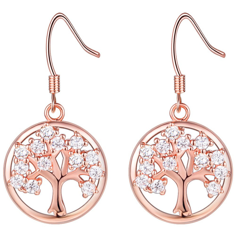 [Australia] - Tree of Life Necklace for Women - Tree of Life Earrings for Women - Silver / Gold / Rose Gold Jewelry Set for Women/ Teenagers - Symbol for Life, Positive Energy, Good Health - Mall of Style 