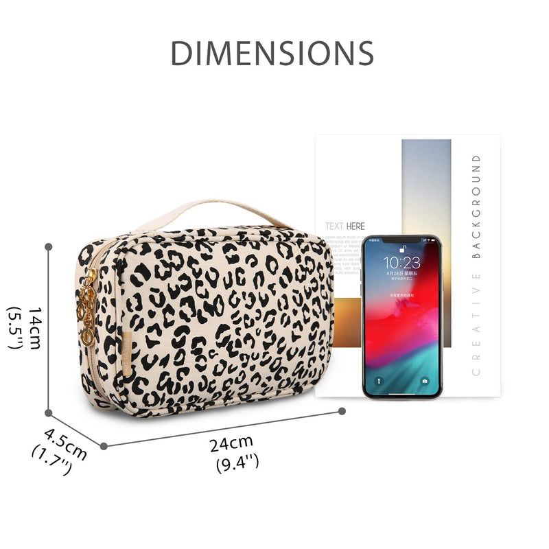 [Australia] - MIZATTO Travel Jewelry Organizer Case Portable Jewelry Storage Bag for Necklaces, Earrings, Rings and Bracelets Leopard 