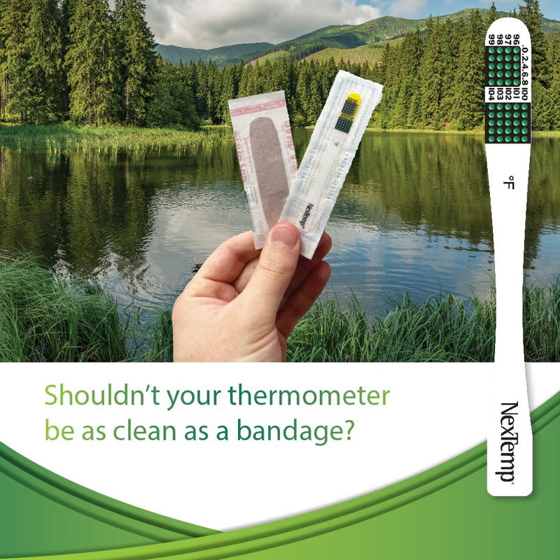 [Australia] - NexTemp® Single-Use Thermometers: Individually Wrapped 100-pack, Providing Superior Accuracy and Maximum Infection Control. Perfect for Businesses, Schools, First-Aid, Home, and Travel! (Fahrenheit) 