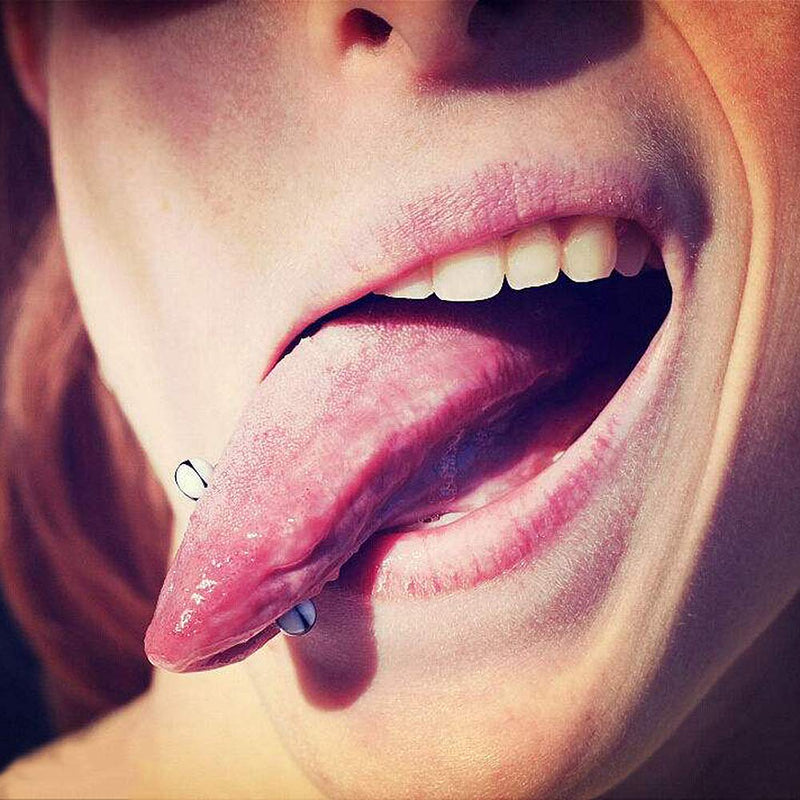 [Australia] - CrazyPiercing 100Pcs 14G Acrylic Tongue Rings, Multi Color Assortment Flexible Tongue Rings Barbells Mix Piercing 