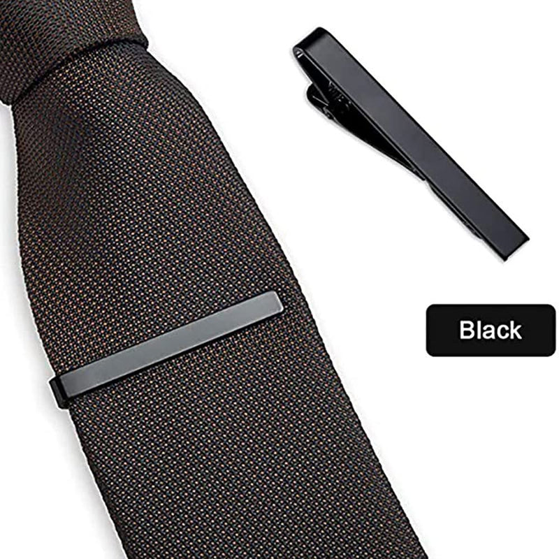 [Australia] - Tie Clips for Men, 3 Pack Classic Tie Clip Silver Gold Black Necktie Tie Bar Pinch Clips Suitable for Wedding Anniversary Business and Daily Life 