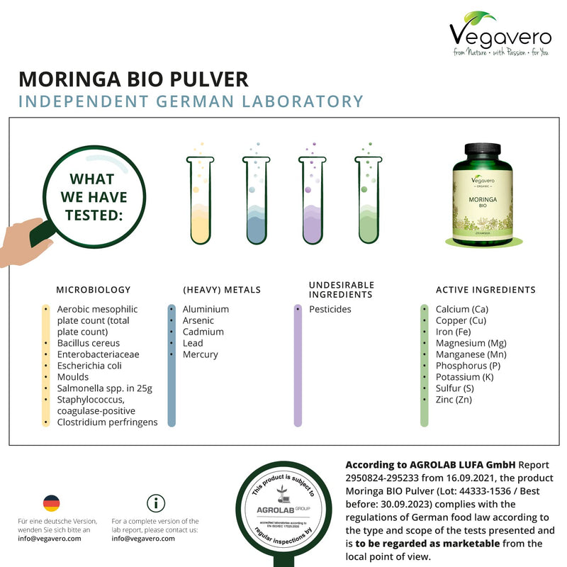 [Australia] - Organic Moringa Oleifera 1800mg Vegavero® | 270 Capsules | Pure Moringa Leaf Powder from Sri Lanka | Vegan & NO Additives | Natural Source of Proteins, Vitamins & Minerals 