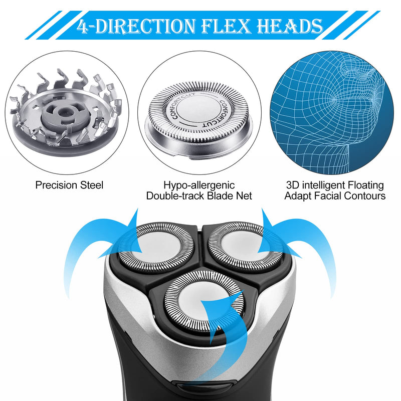 [Australia] - Mudder 6 Pcs SH30/50/50 Shaver Replacement Heads Compatible with Philips Electric Shaver Series 1000, 2000, 3000, 5000 and Model AT8xx/AT7xx/PT8xx/PT7xx Style with Pointed Blade, Non-Original 