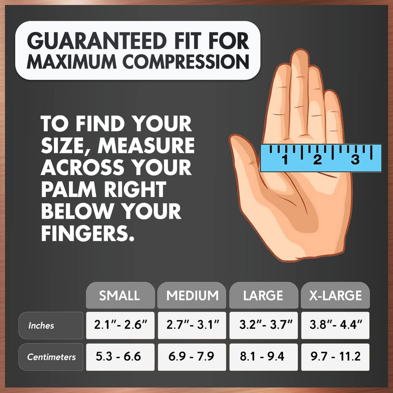 [Australia] - Dr. Frederick's Original Copper Arthritis Glove - 2 Gloves - Perfect Computer Typing Gloves - Fit Guaranteed - Small Fingerless - Black 