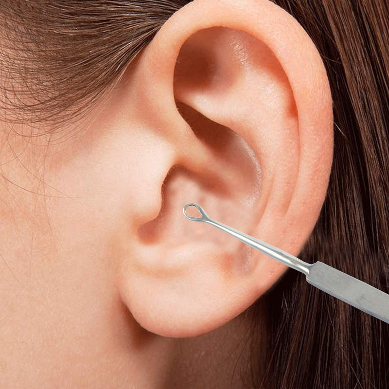 [Australia] - Ear Wax Removal Kit - Ear Q Tip Pick Curette Cleaning Reusable Earwax Cleaner Remover Medical Grade Stainless Steel Tool by Krisp Beauty 
