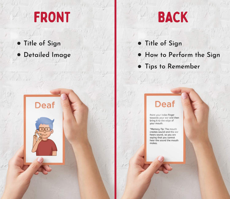 [Australia] - American Sign Language Flash Cards for Toddlers - 180 ASL Flash Cards for Babies, Toddlers, Kids. ASL Flashcards Include Starter, Vocab and Common Sight Words Pack. ASL Cards Descriptions 