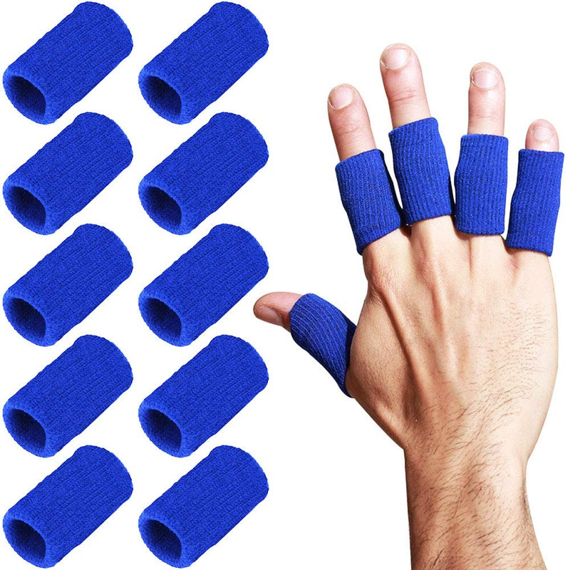 [Australia] - Onwon 20 Pieces Finger Sleeves Thumb Splint Braces Support Elastic Compression Braces Stretchy Finger Protector for Relieving Pain Calluses Arthritis Knuckle Sports Aid 