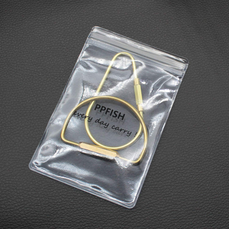 [Australia] - PPFISH Durable Brass Screw Lock Clip Key Chain Ring, Simple Style Car keychain for Men Women (2PCS) 