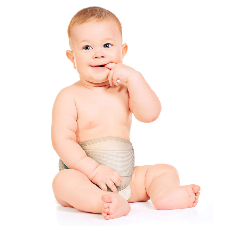 [Australia] - Everyday Medical Umbilical Hernia Belt for Babies, Tummy Wrap, Naval Button Binder, Newborns, Infant Abdominal Truss Support, Abdominal Belly Band with Compression Pad- Medium and Large 