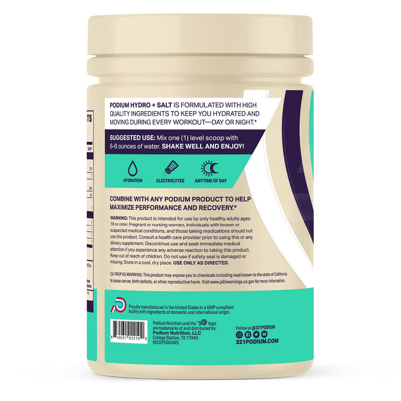 [Australia] - Podium Nutrition, Instantized BCAA Powder, Hydro and Salt, Sour Watermelon, 30 Servings, Electrolytes, Hydration, Recovery 