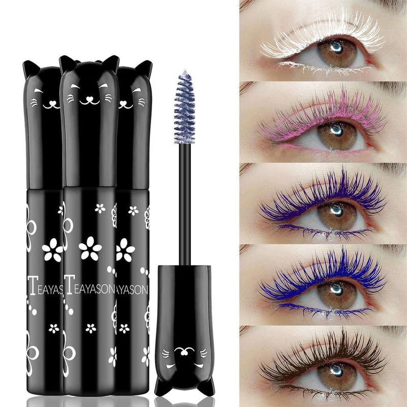 [Australia] - Cat eye mascara Eyes Makeup Color Mascara Waterproof Fast Dry Eyelashes Curling Lengthening Makeup Eye Lengthening, Lifting, Curling (6 color sets) 6 color sets 