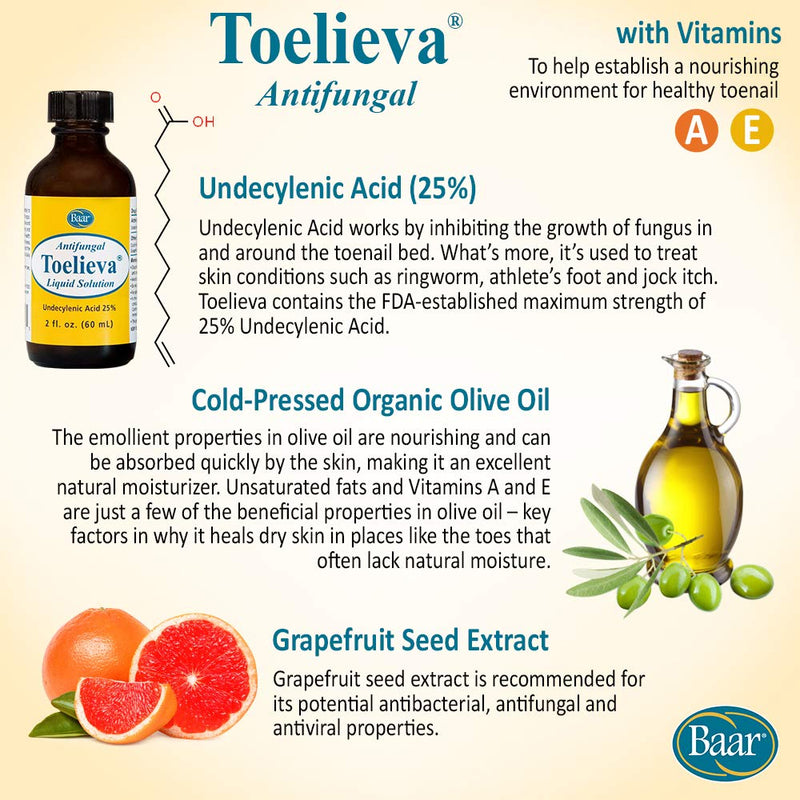 [Australia] - Toelieva Antifungal with Maximum Undecylenic Acid Fights Fungus Under/Around Toenails – 2 oz. 