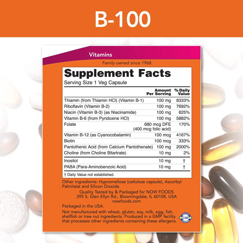 [Australia] - Now B-100 Vitamin Nervous System Health Dietary Supplement 