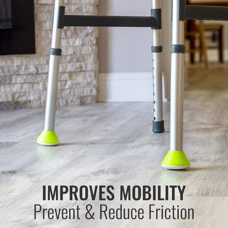 [Australia] - HealthSmart Walker Glides, Walker Caps or Walker Pads also for Rollators, Universal Fit, Pack of 2 