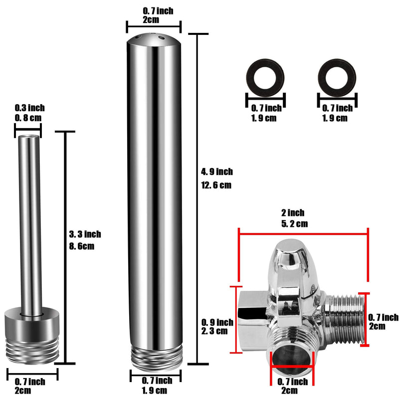 [Australia] - 4 Pack Shower Enema System, VONDERSO 6-Foot Stainless Steel Shower Douche Kit with 2 Bathroom Handheld Nozzles & Regulator Knob for Most Shower Systems 4 Pack Shower Enema System 